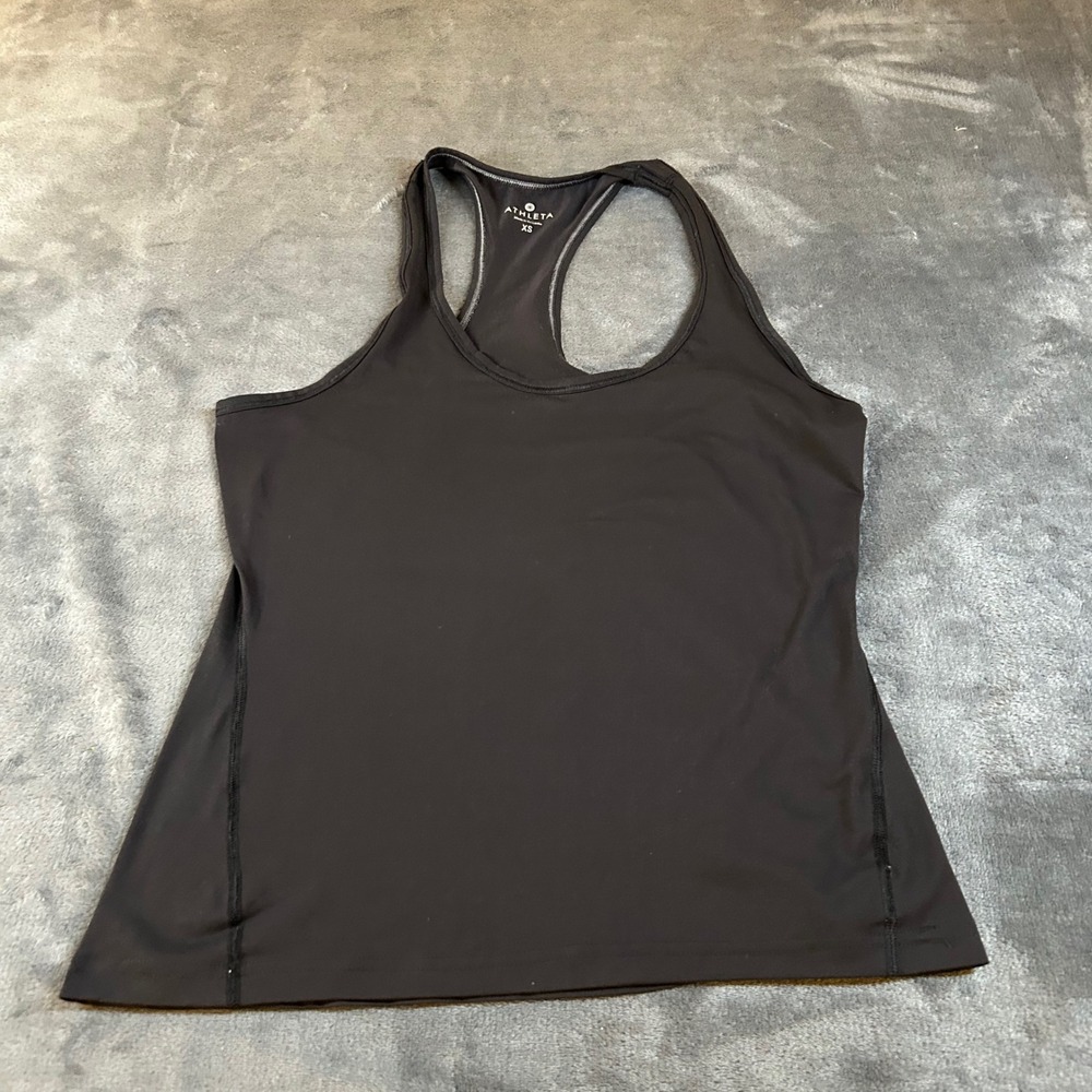 Athleta Racerback Workout Tank Top Athletic Activewear Black Womens‎ Extra Small
